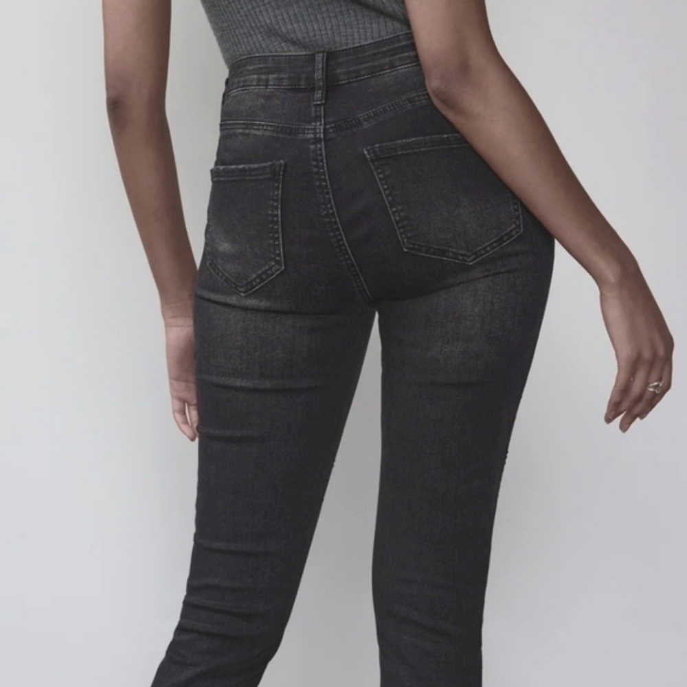 New York & Co. SOHO High Waist Black Embellished Beaded Jeans
